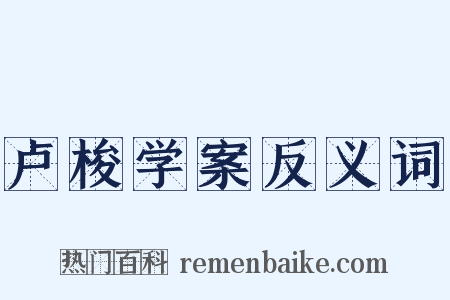 卢梭学案反义词是什么意思的图片